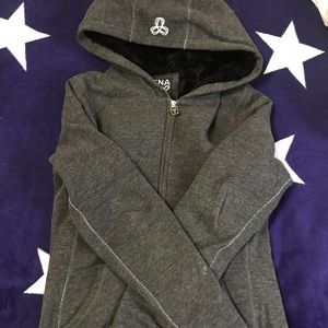 Aritzia grey fur coat TNA